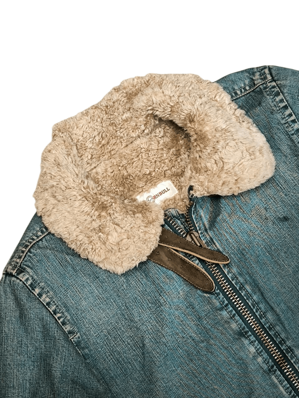 Johnbull Vintage John Bull Kojima Japan Distress Denim jacket Fur Size US M / EU 48-50 / 2 - 6 Thumbnail