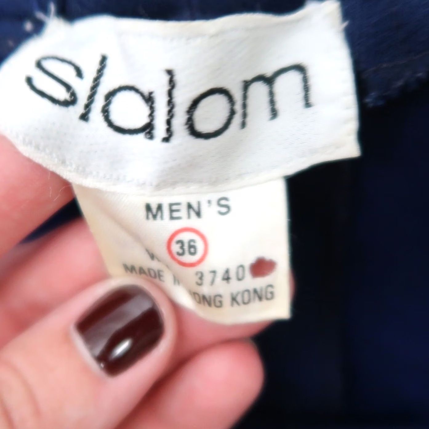 Vintage VINTAGE Slalom Wool Ski Bib Pants Jumpsuit Navy Blue 70s Mens 36 Wool Nylon 30in Inseam 53in Length 80s Theme Mens Size 36R - 4 Thumbnail
