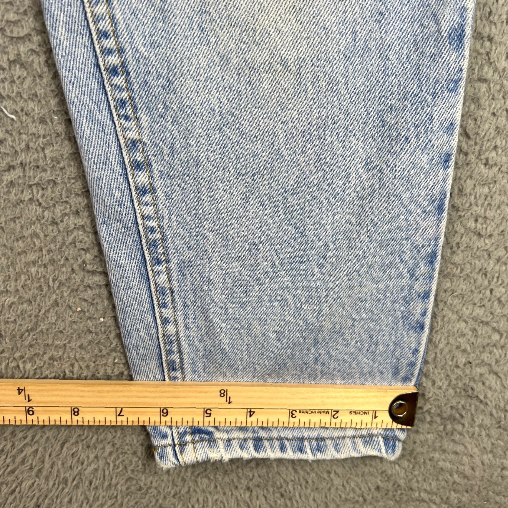 Lee VINTAGE Lee Jeans Unisex Adults 27x30 Denim Blue 80s 90s USA Distressed Regular Size 26" / US 2 / IT 38 - 6 Thumbnail