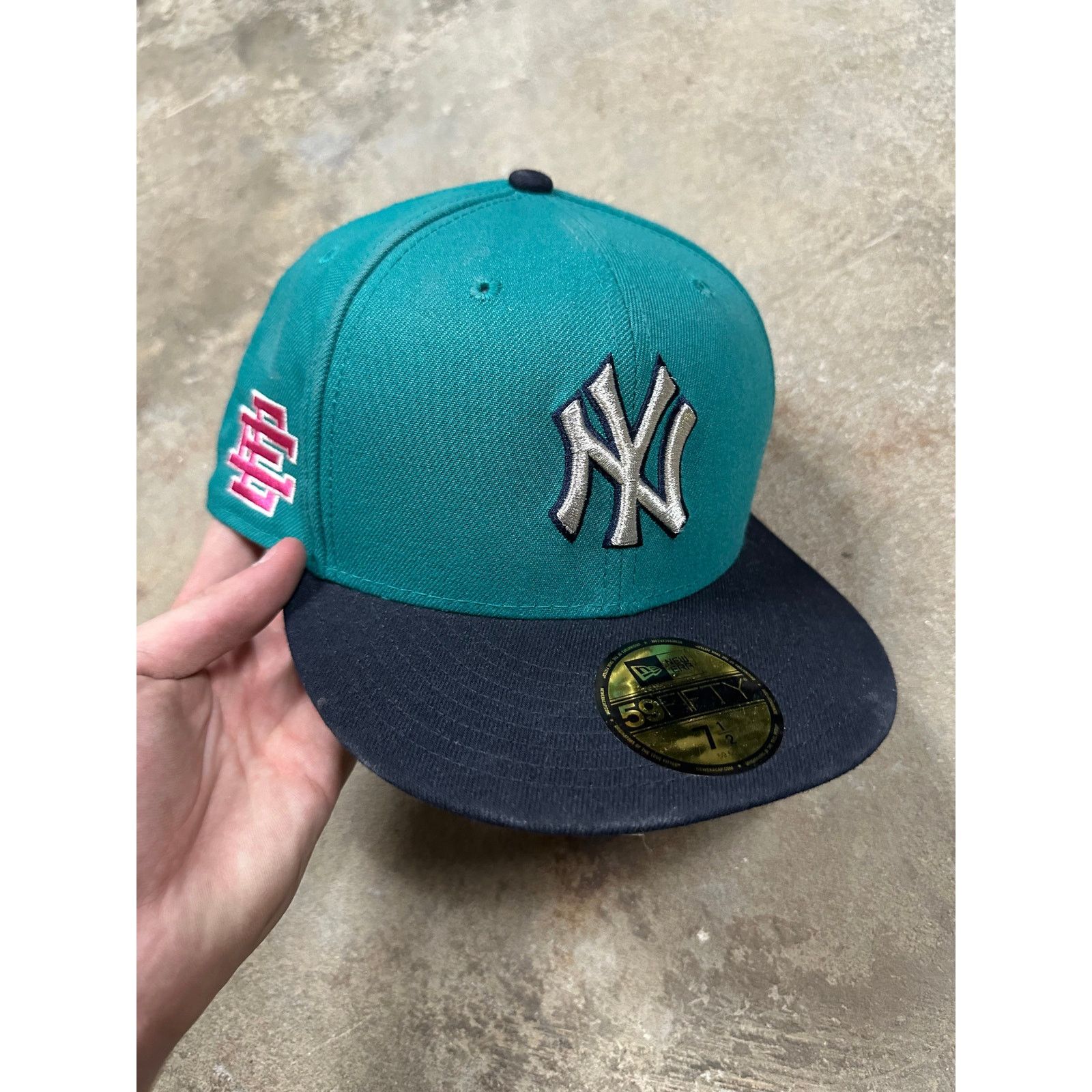 Eric Emanuel EE Cap NY Teal Pink 7 1/2 DSIP New Size ONE SIZE - 1 Thumbnail