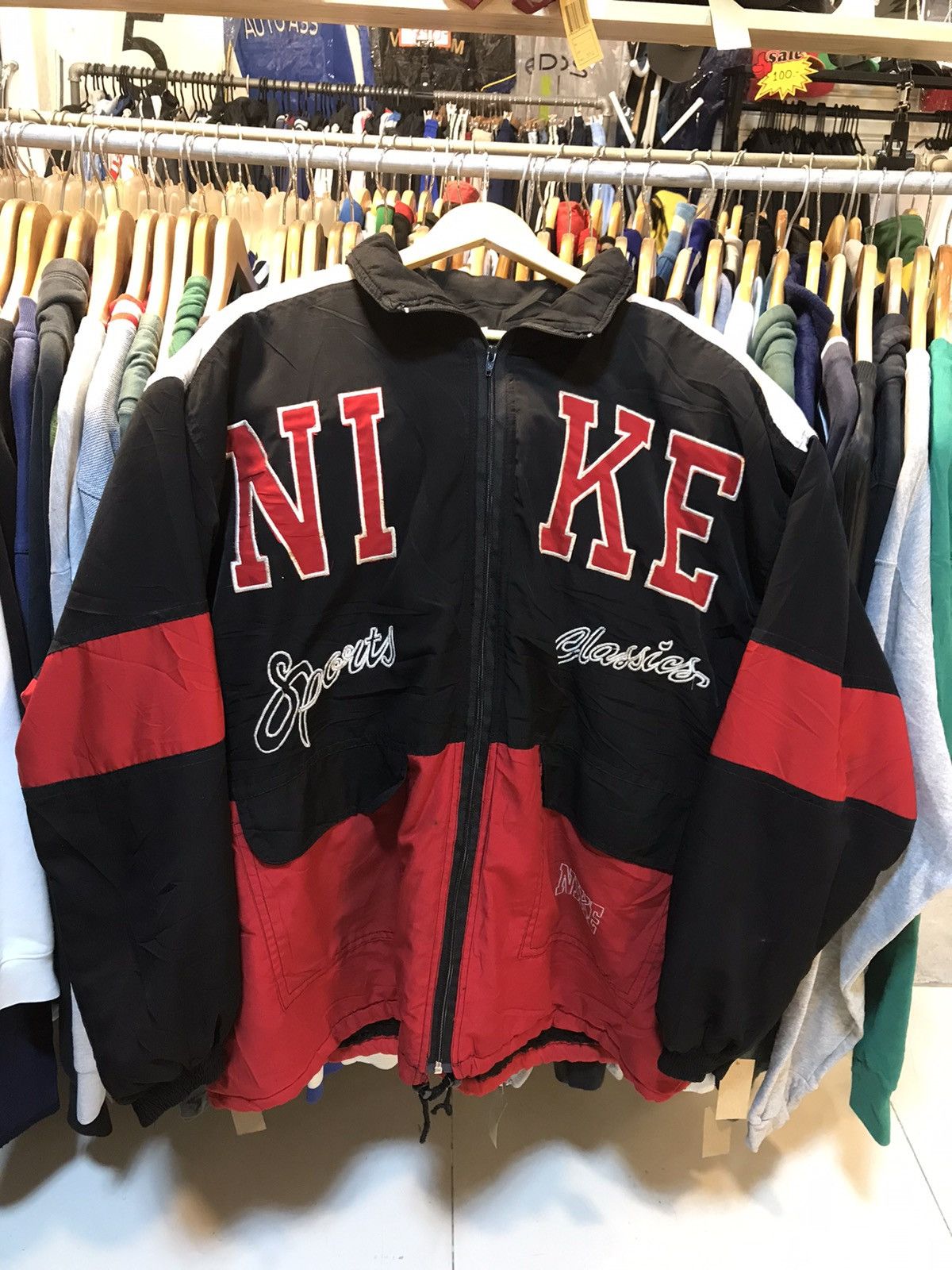 Nike × Vintage Vintage Nike Spell Out 90s Jacket Size US L / EU 52-54 / 3 - 1 Thumbnail