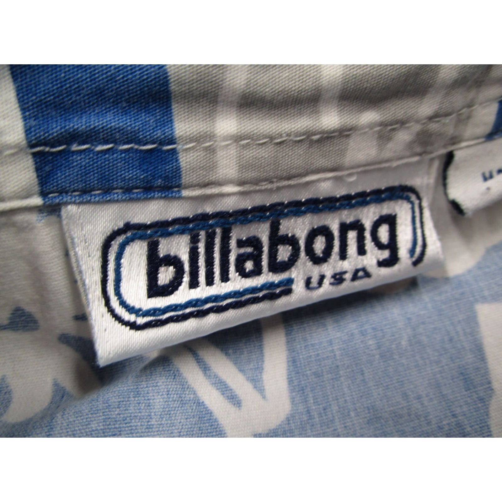 Billabong Vintage Billabong Men's Blue Floral Short Sleeve Button-Up Hawaiian Shirt Large Casual Summer Outdoor Size US L / EU 52-54 / 3 - 3 Thumbnail