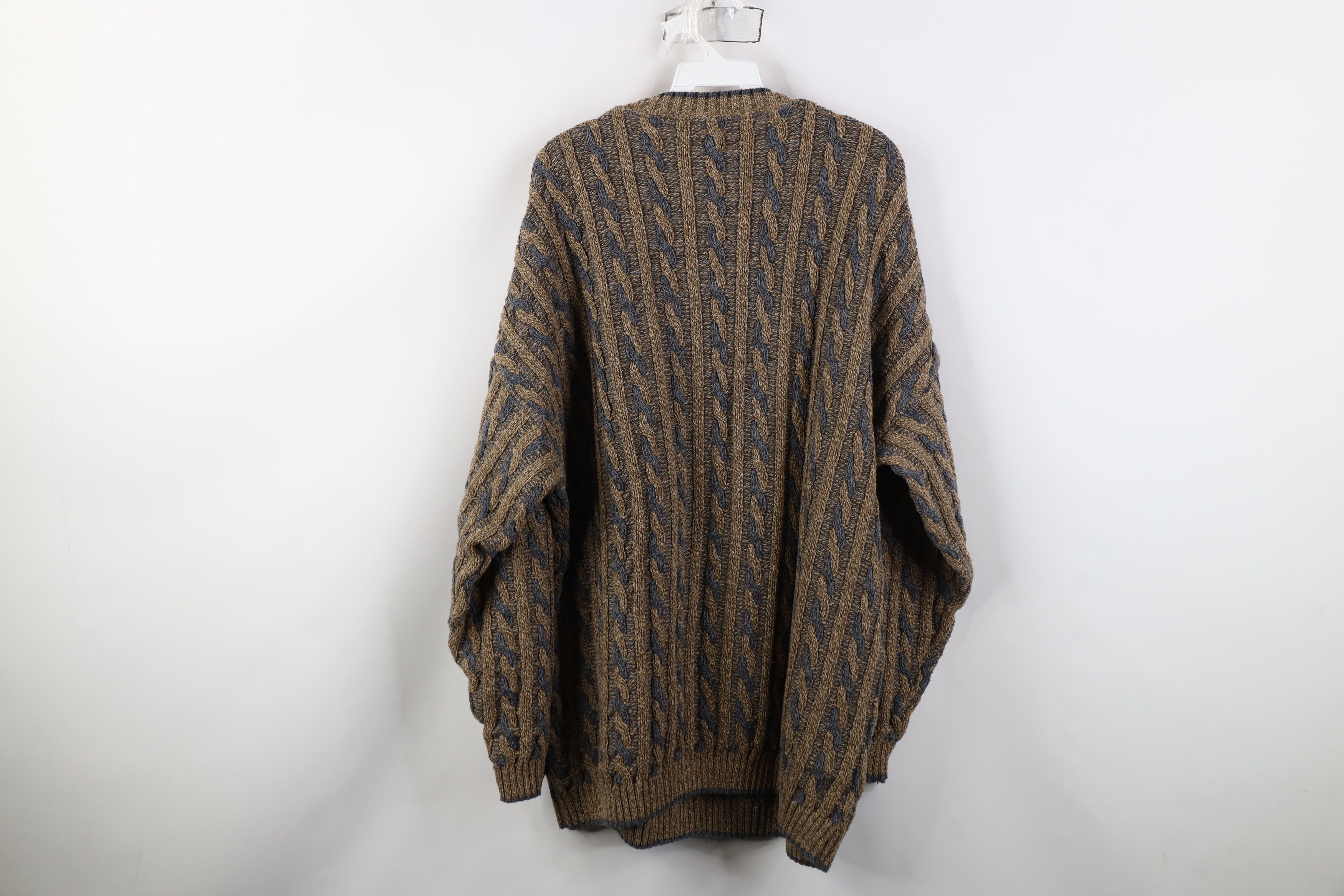 Vintage Vintage 90s Streetwear Cable Knit Crewneck Sweater USA Size US XL / EU 56 / 4 - 8 Thumbnail