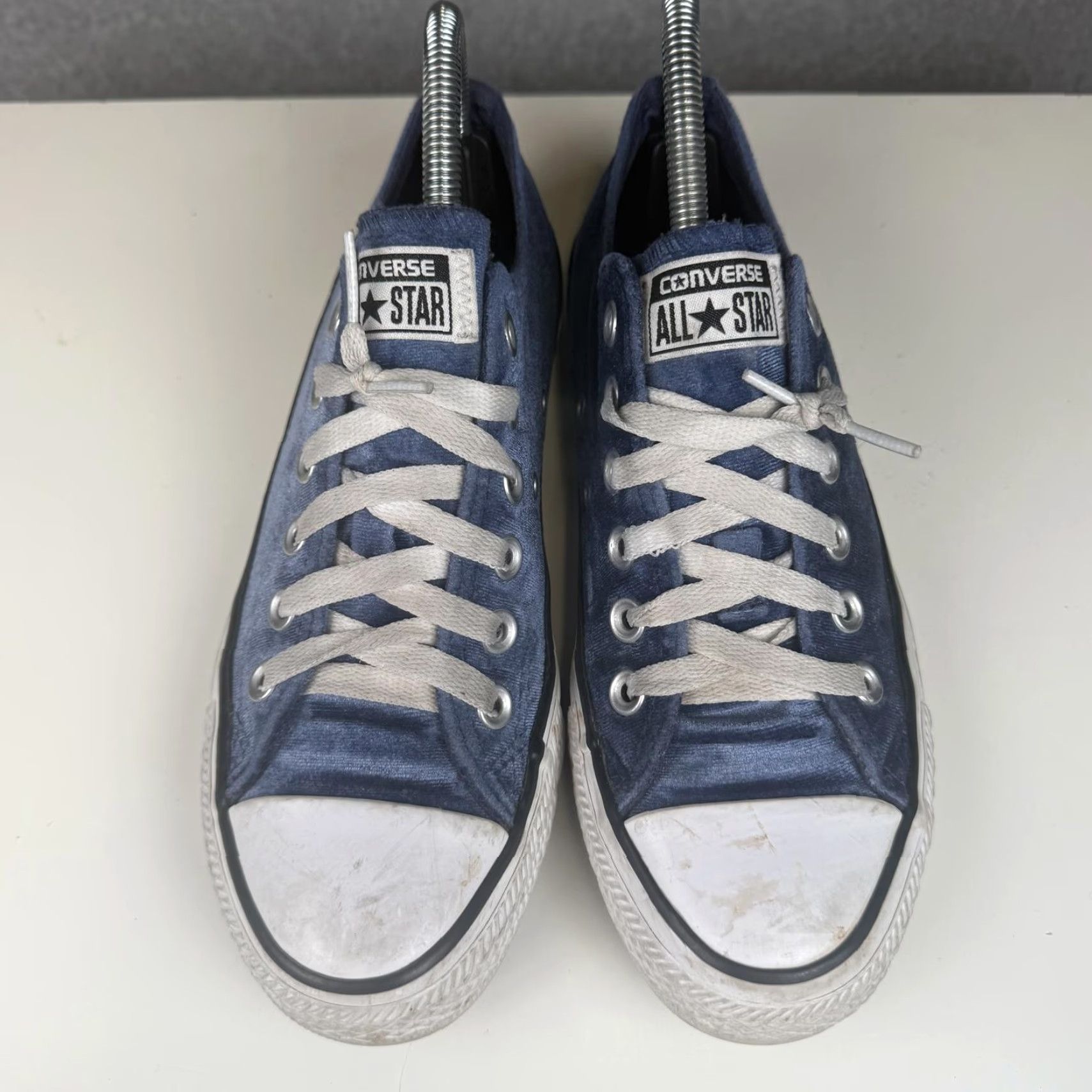 Converse CONVERSE ALL STAR Womens Sneakers Low Top Velour Blue Size 7 Velvet Feel Shoes Womens 7 Blue Sneakers Size M / US 6-8 / IT 42-44 - 3 Thumbnail