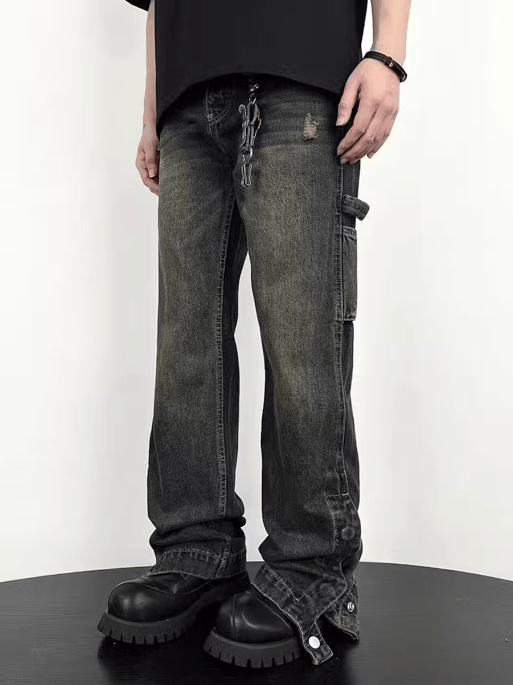 Japanese Brand × Jean Washed yellow clay-dyed vintage jeans Size US 33 - 3 Thumbnail