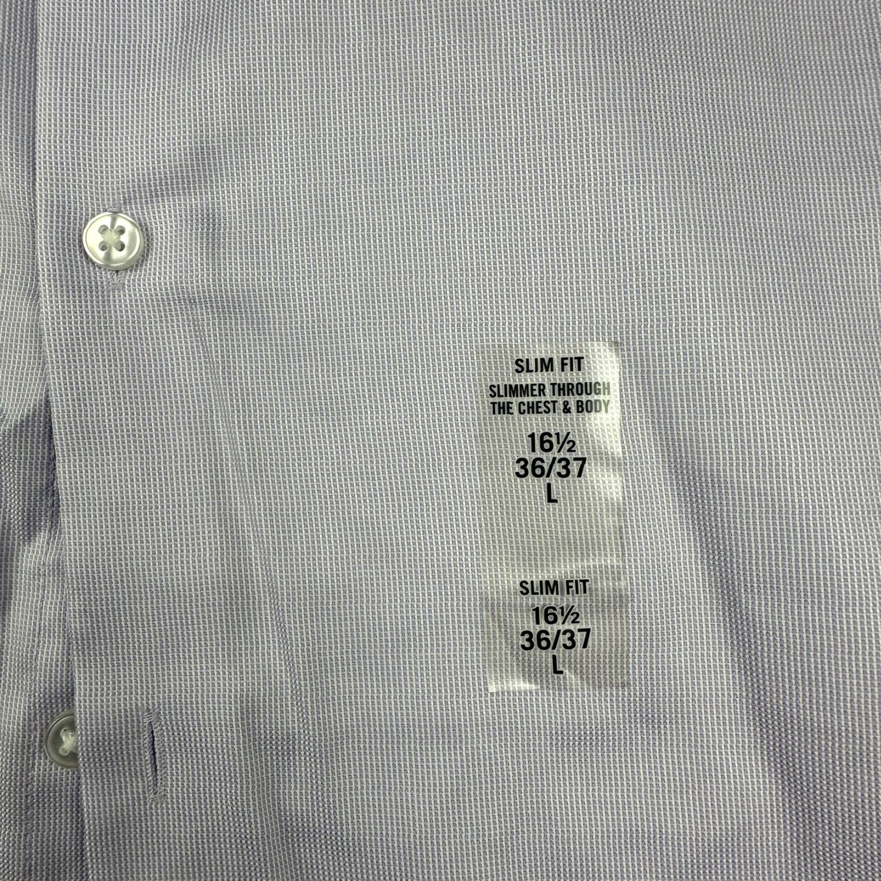 Calvin Klein Calvin Klein Shirt Mens Large 16.5 36/37 Slim Fit Non-Iron Performance Dress Solid Purple Size 42R - 3 Thumbnail