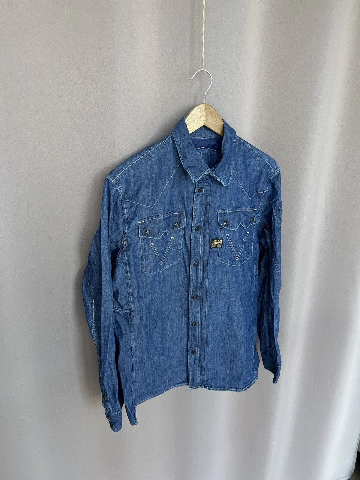 G-Star G-Star Raw Denim Motor Front Shirt Men Size M Long Sleeve Size US M / EU 48-50 / 2 - 5 Thumbnail