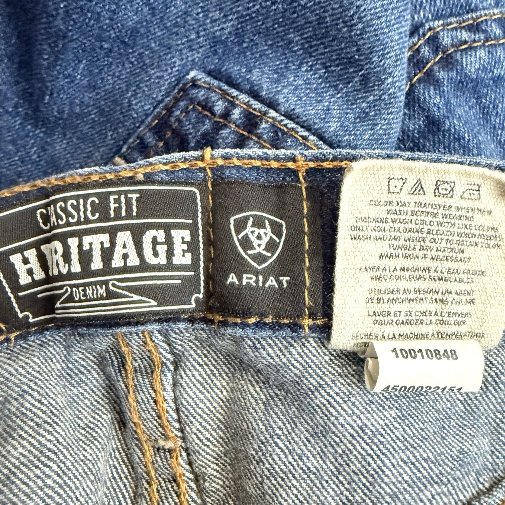 Ariat Ariat Jeans Mens 36x36 Classic Fit Blue Cotton Straight Denim Keywords: Jeans, Ariat, Men, 36x36, Blue, Cotton, Classic Fit, Straight Size US 36 / EU 52 - 4 Thumbnail