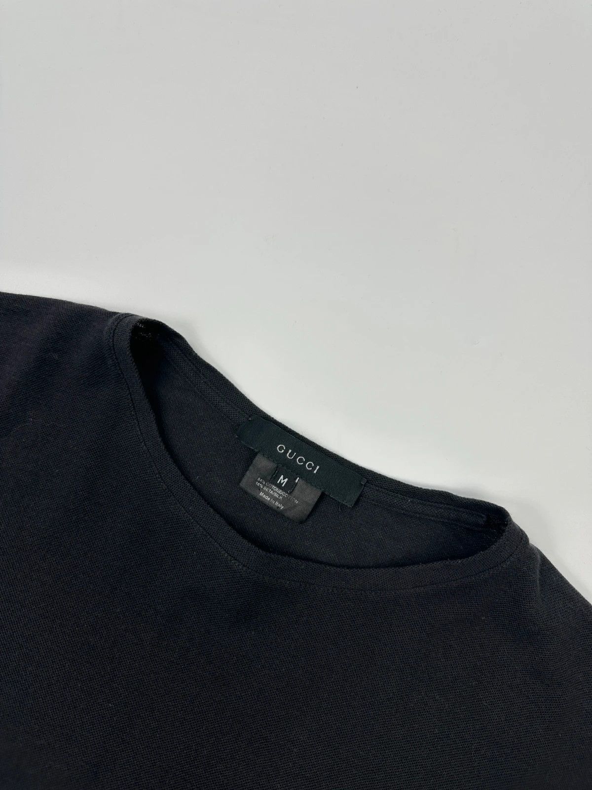 Gucci Gucci 00’s Black Silk & Cotton Boxy Short Sleeves Tee Size US M / EU 48-50 / 2 - 2 Thumbnail