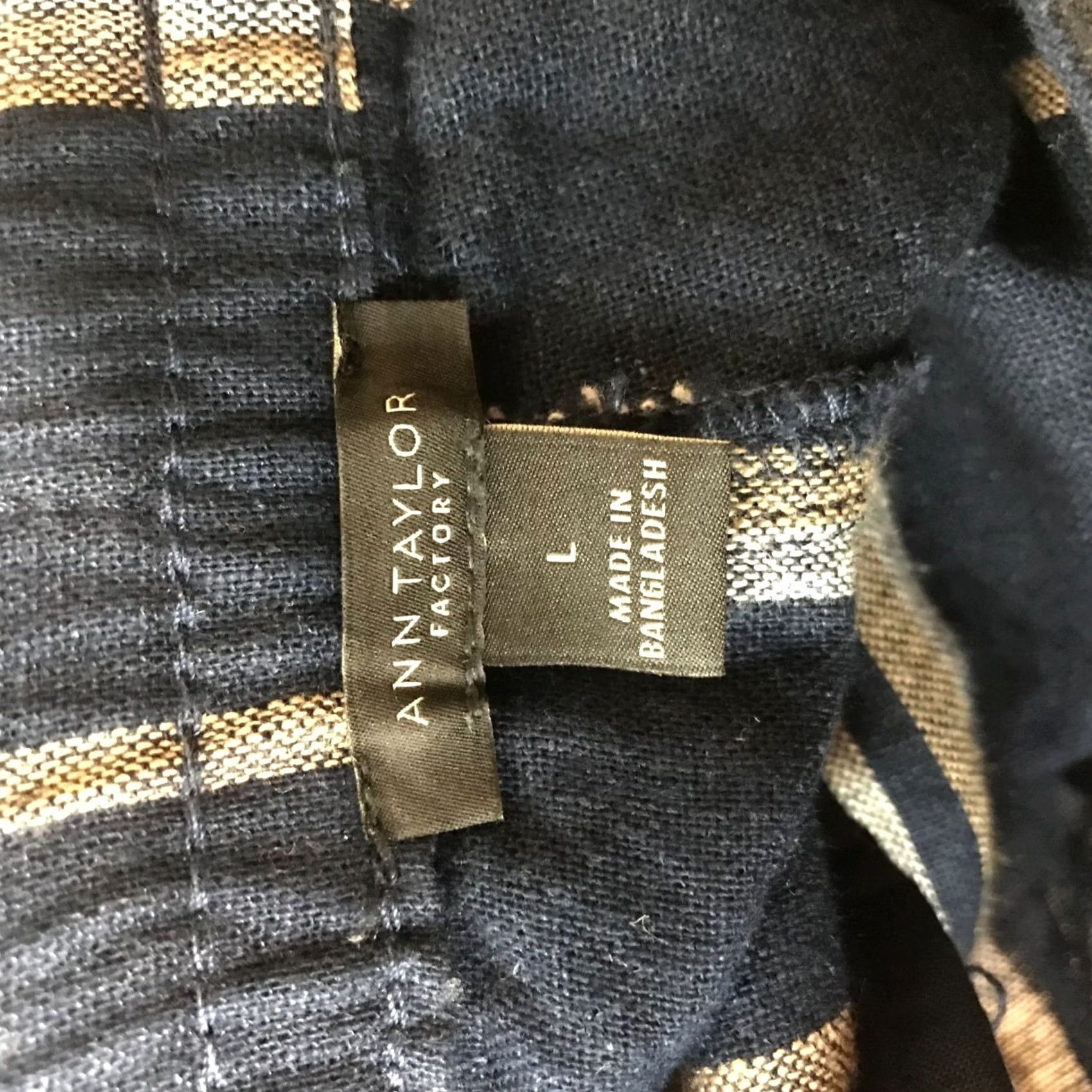Ann Taylor ANN TAYLOR PANTS WOMEN'S LARGE NAVY LINEN BLEND DRAWSTRING WAIST PULL-ON Size 36" / US 14 / IT 50 - 7 Thumbnail