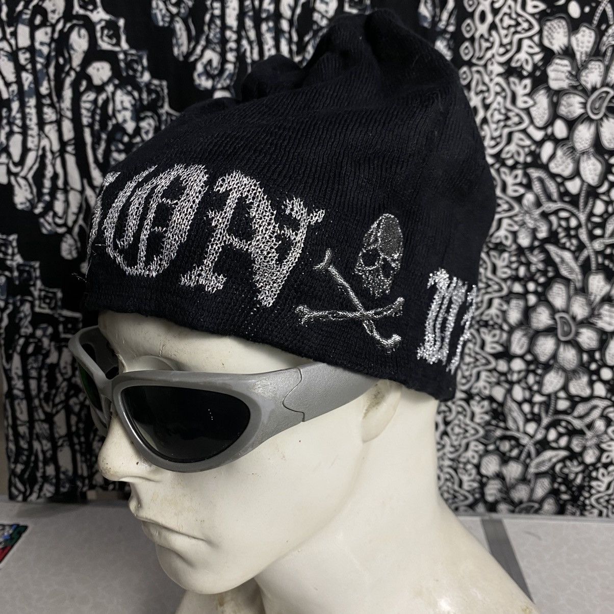 If Six Was Nine × Le Grande Bleu (L.G.B.) × Vanson Leathers 2000s y2k vanson leathers embroidery skullism beanie hats Size ONE SIZE - 1 Thumbnail