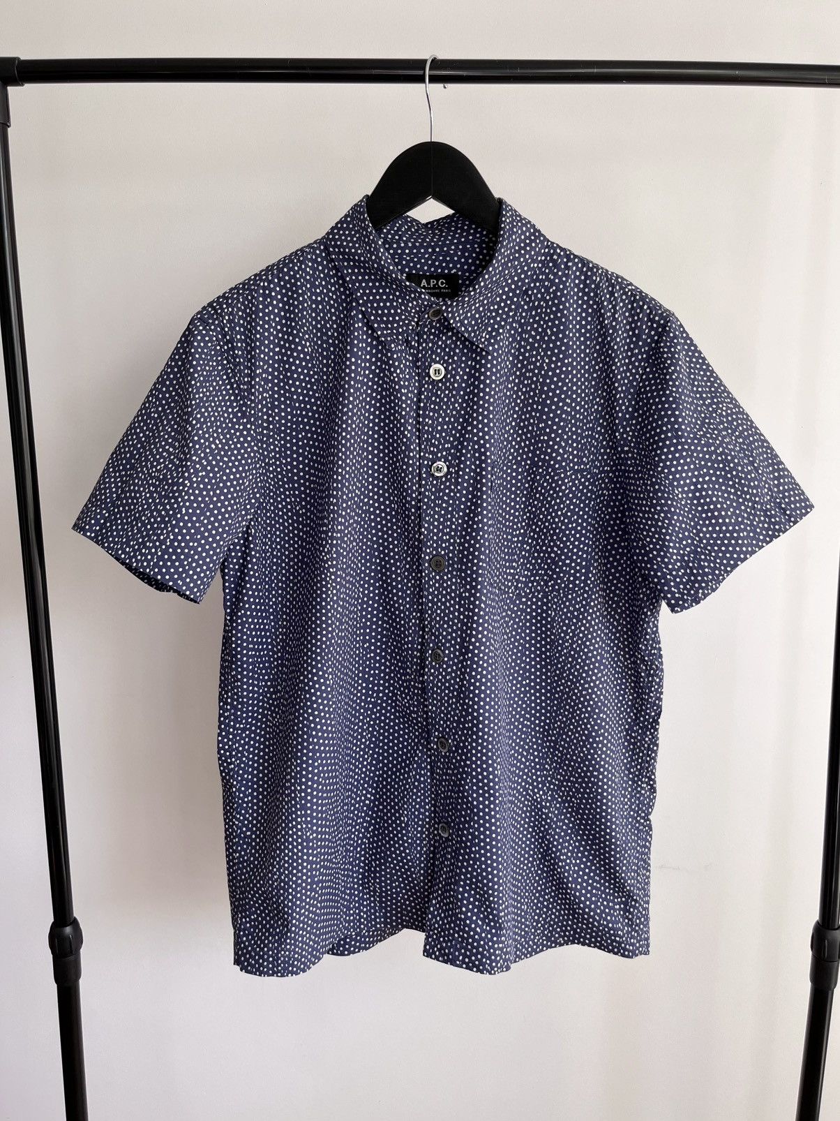 A.P.C. Runway A.P.C SS19 short-sleeved polka dot short sleeve shirt Size US M / EU 48-50 / 2 - 2 Thumbnail