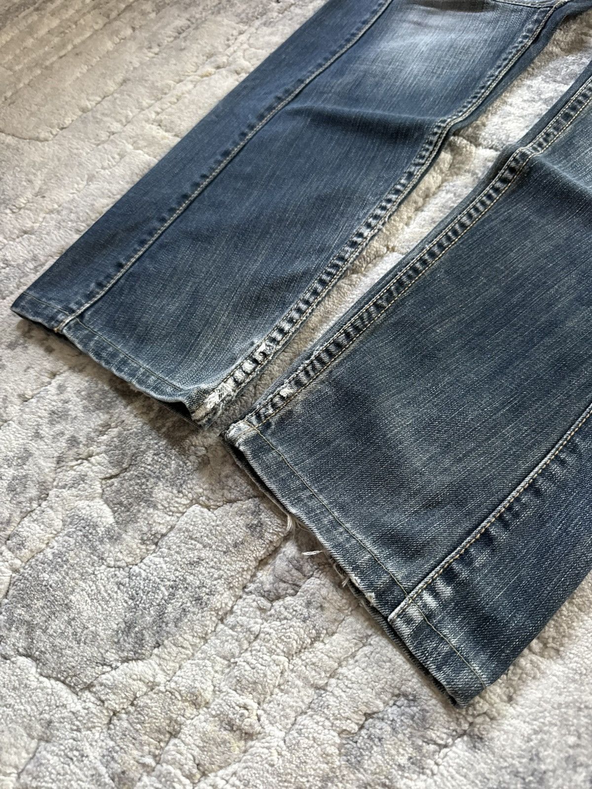 If Six Was Nine Ikka Japan Paneled Cut & Sew Claw Mark Fade Wash Jeans Size US 32 / EU 48 - 10 Thumbnail