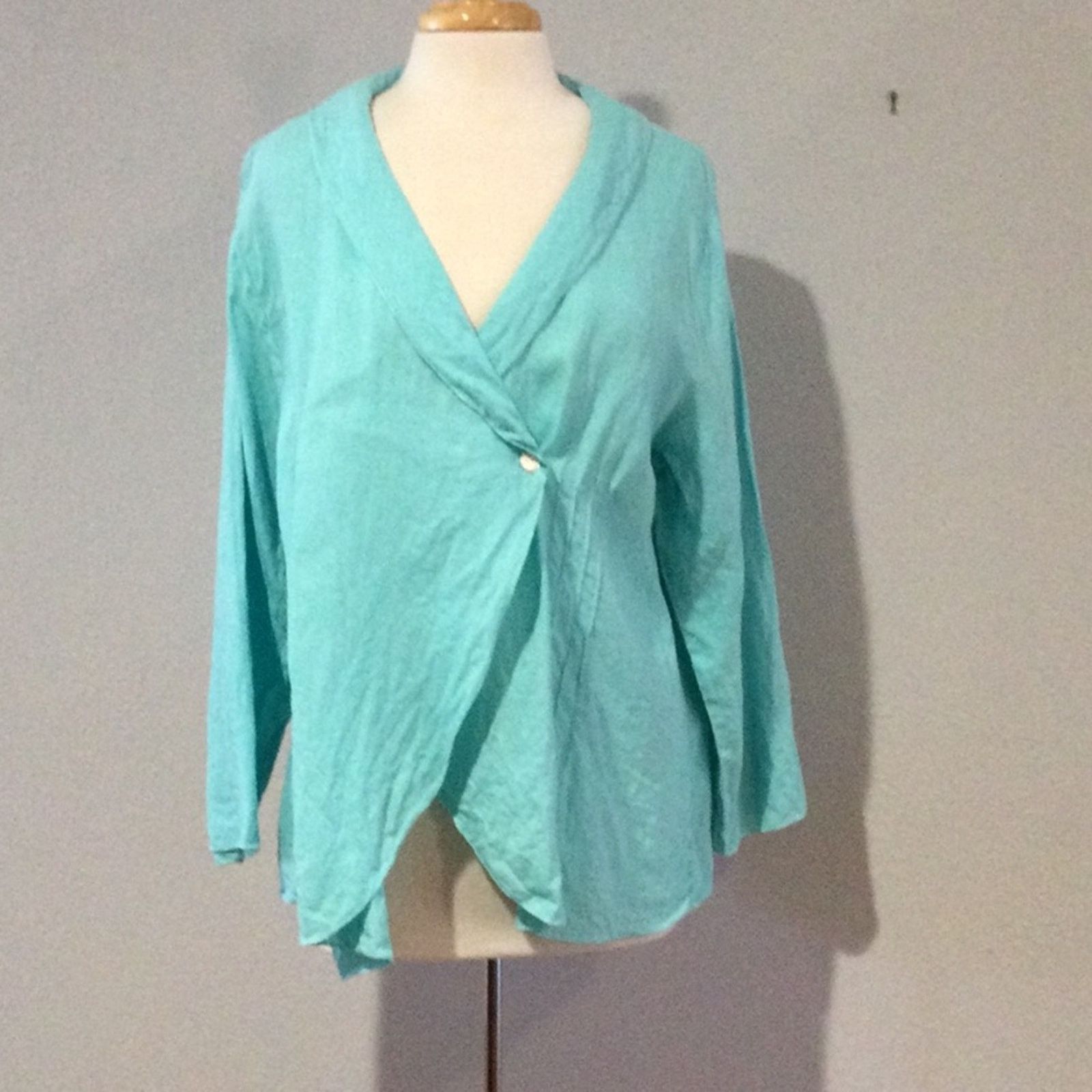 Other Match Point Turquoise Button/Tie Closure Blazer Jacket XL Size XL / US 12-14 / IT 48-50 - 1 Thumbnail