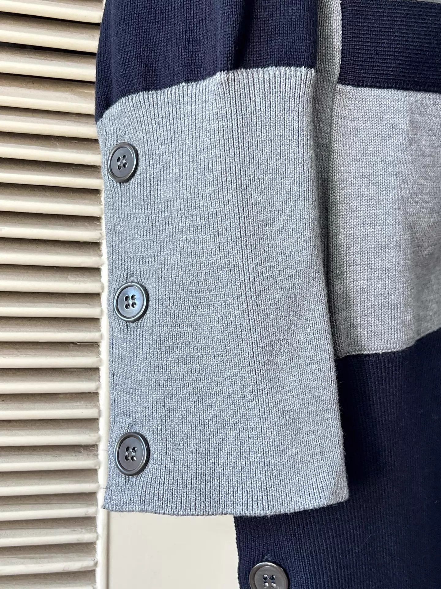 Thom Browne Thom Browne Color Block 4-Bar Blue-Grey Cardigan 38 Size XS / US 0-2 / IT 36-38 - 6 Thumbnail