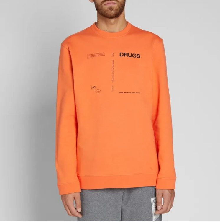 Raf Simons Raf Simons Orange Drugs Regular Fit Sweatshirt Size US XL / EU 56 / 4 - 1 Thumbnail