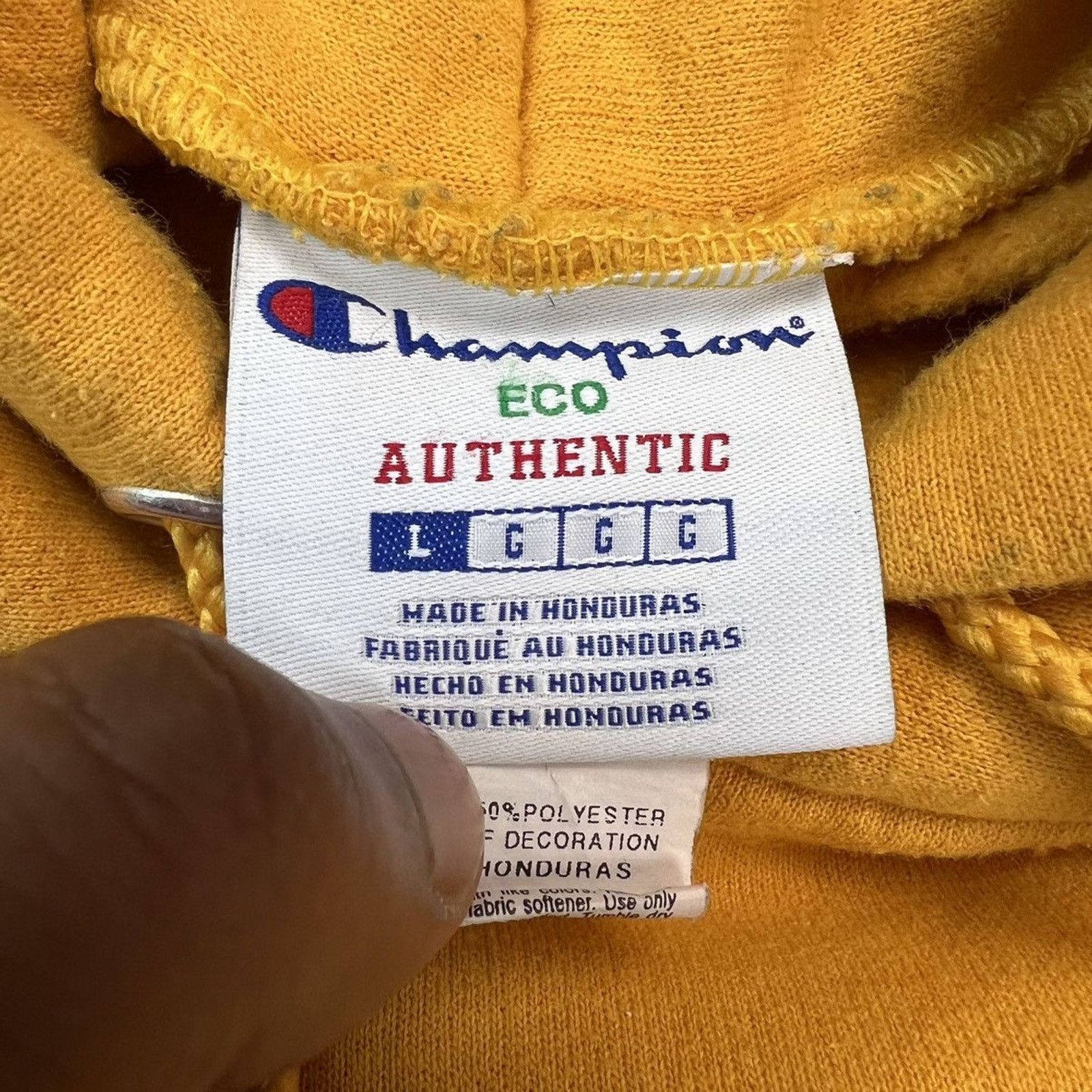 Champion × Vintage Champion Hoodie Authentic Eco Pullover Hooded Sweatshirt Size US L / EU 52-54 / 3 - 5 Thumbnail