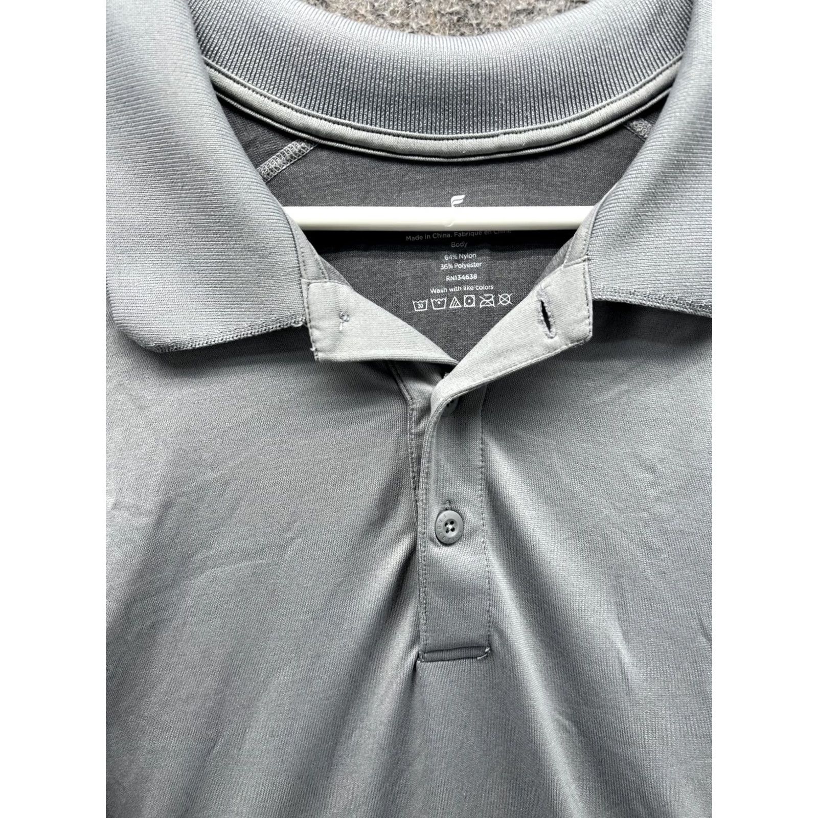 Vintage Fanatics Polo Shirt Mens XL Gray Solid Short Sleeve Lightweight Moisture Wicking Golf Polo Shirt Mens XL Gray Solid Cotton? Nylon-Polyester Knit Size US XL / EU 56 / 4 - 7 Thumbnail