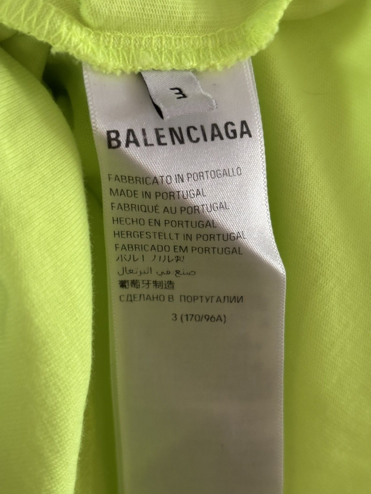 Balenciaga Balenciaga Yellow Layered Sports Oversized T-Shirt Size US L / EU 52-54 / 3 - 3 Thumbnail