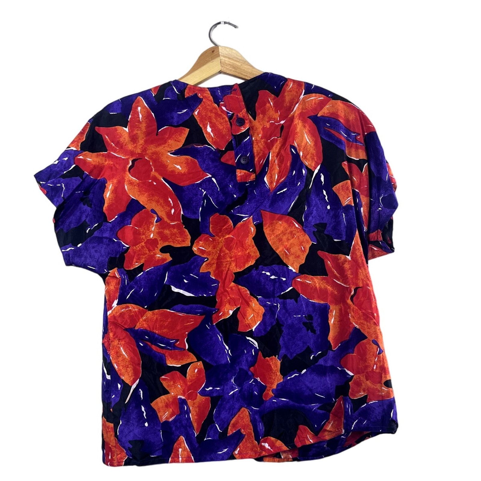 Vintage Vintage Women's Shrader Silk Blouse 14 Size XL / US 12-14 / IT 48-50 - 2 Thumbnail
