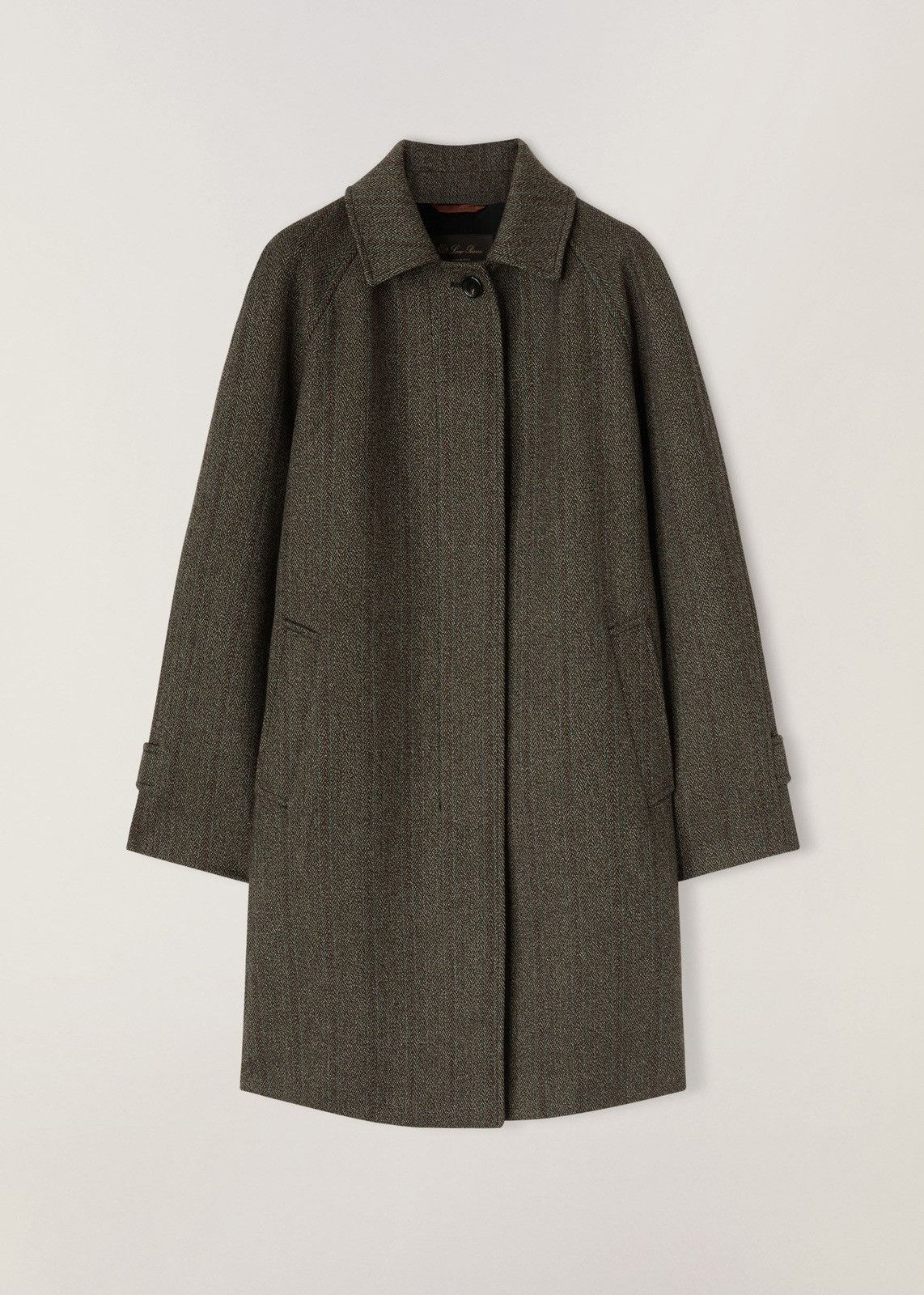 Loro Piana o1srvl11e0824 Lars Cheviot Coat in Dark Green Size L / US 10 / IT 46 - 1 Thumbnail