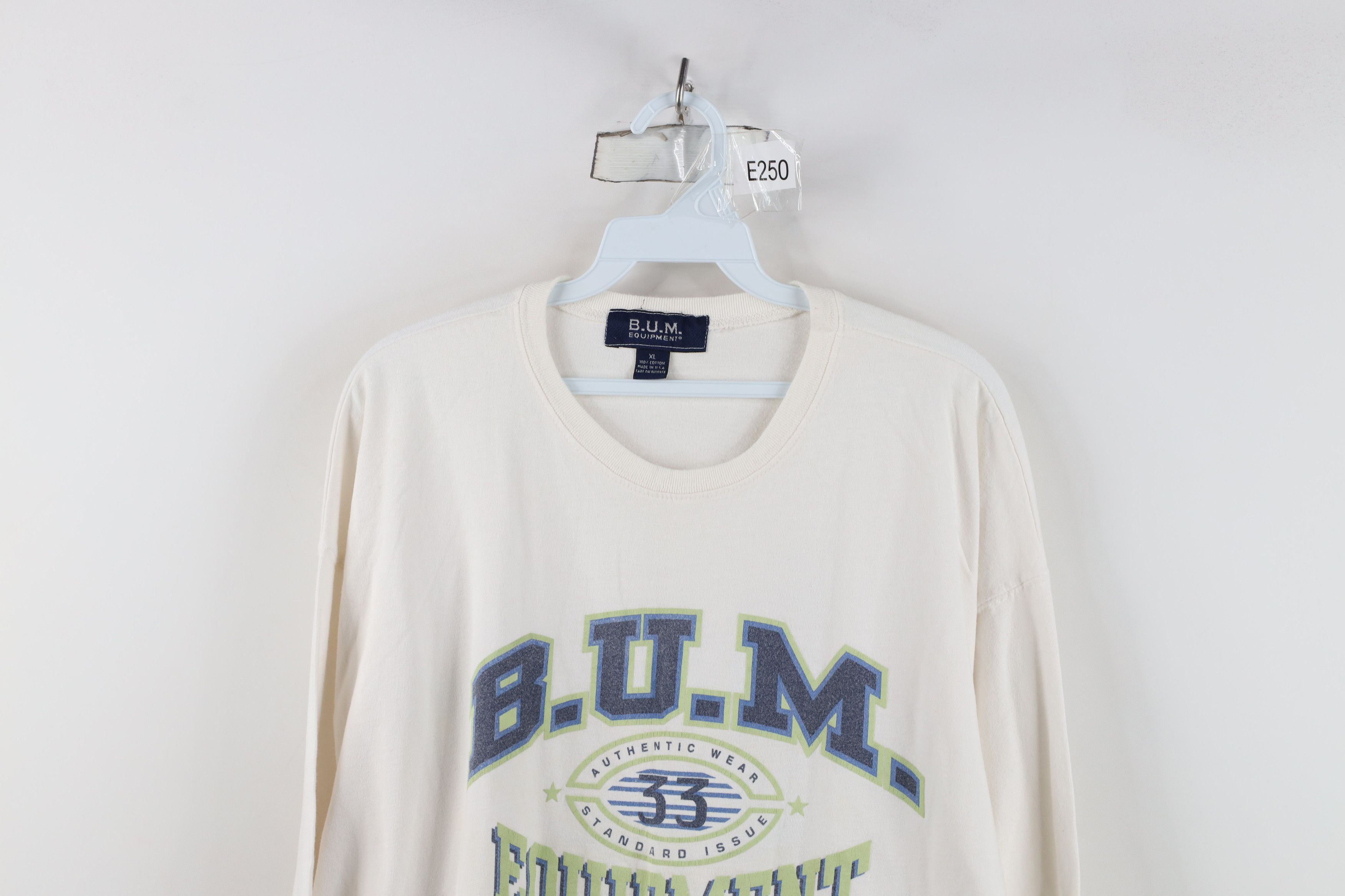 Vintage Vintage 90s Bum Equipment Logo Long Sleeve T-Shirt White USA Size US XL / EU 56 / 4 - 2 Thumbnail