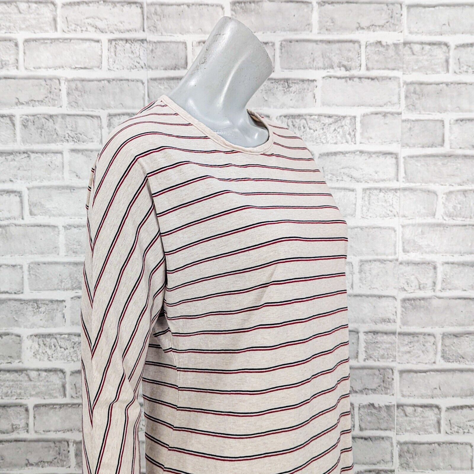 Frank & Eileen Frank & Eileen TEE LAB Continuous Sleeve Tee Oatmeal Stripe Size S / US 4 / IT 40 - 9 Thumbnail