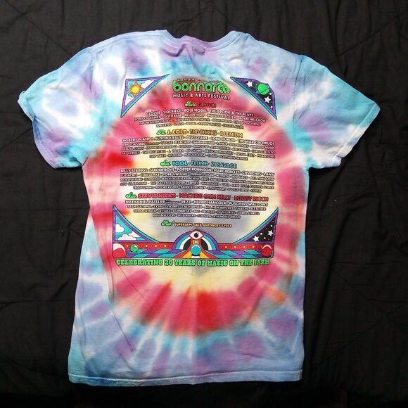 Band Tees × Fruit Of The Loom Bonnaroo Music Fest 20 Years On The Farm Tie Dye T-Shirt Size US S / EU 44-46 / 1 - 6 Thumbnail