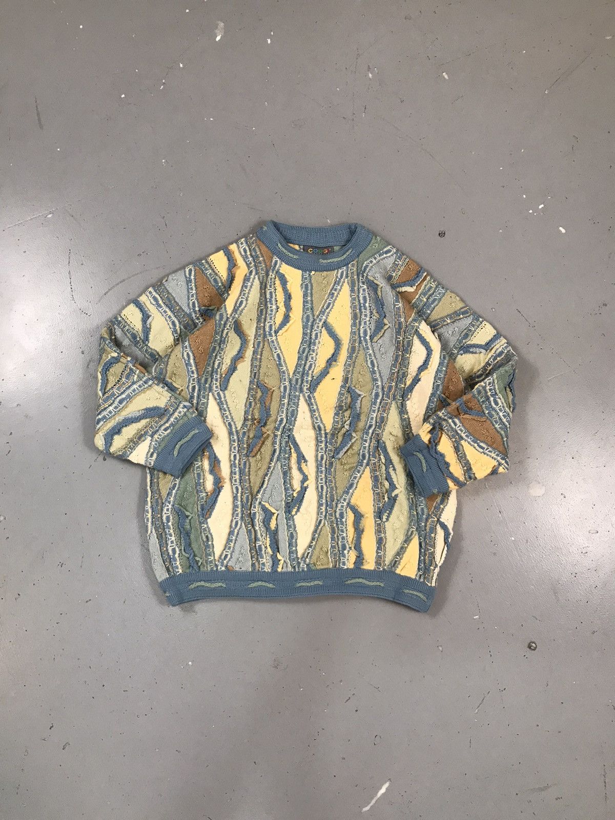 Vintage Coogi 3D multicolor knit sweater
