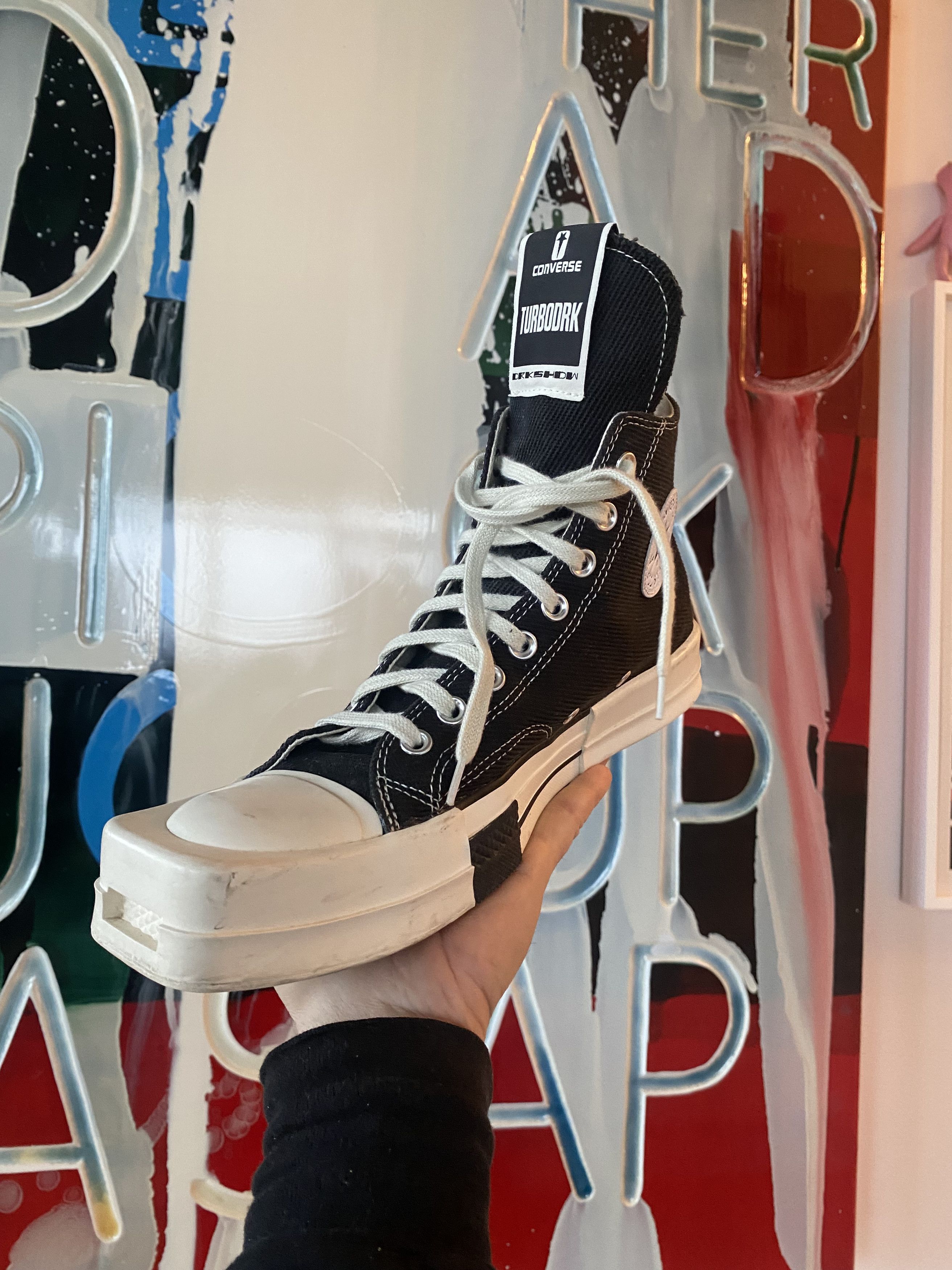 image of Converse Turbodrk Chuck Taylor All Star 70 Hi Shoes in Black, Men's (Size 9)