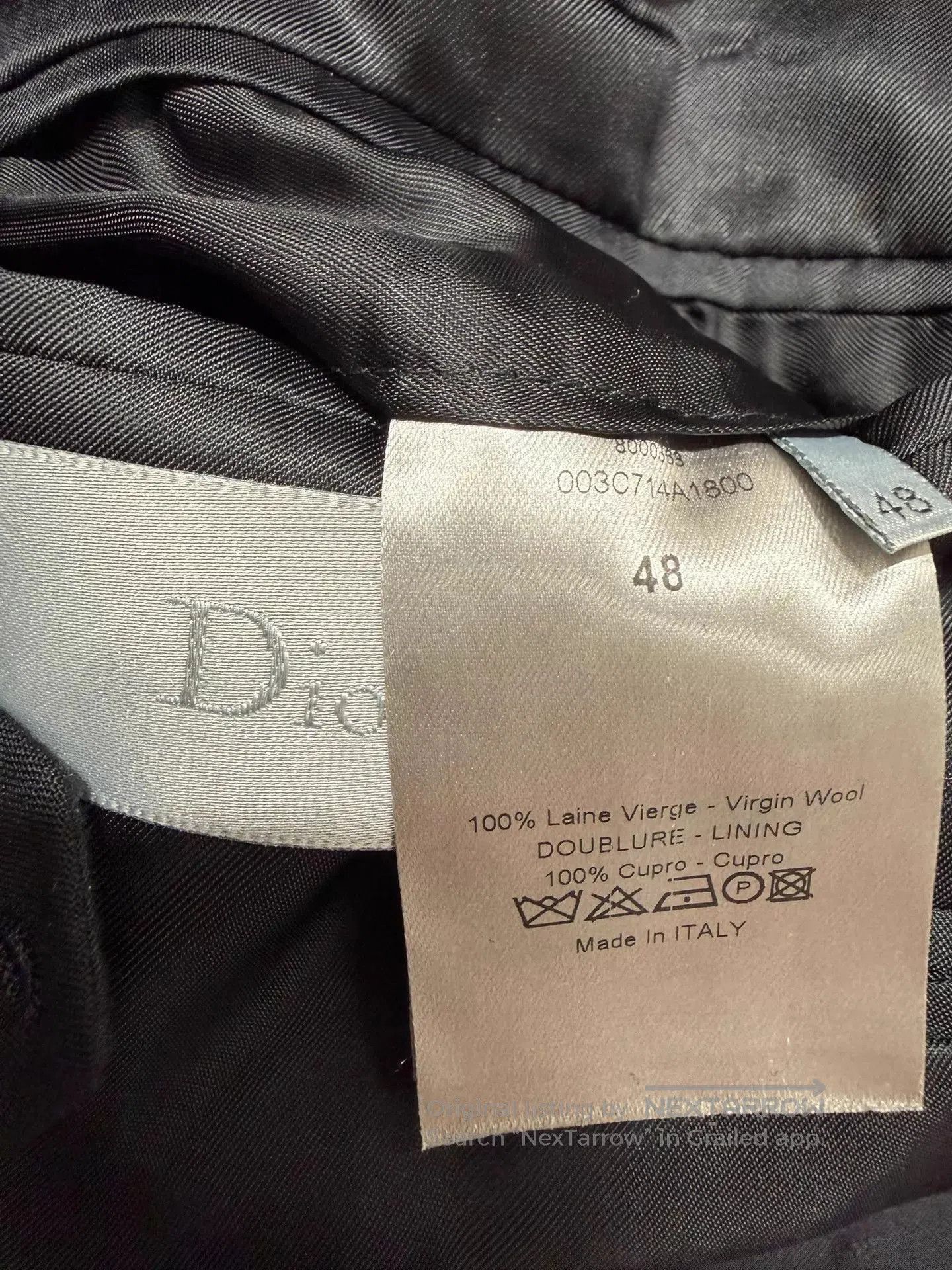 Dior Black Single-Breasted Formal Blazer. Size US M / EU 48-50 / 2 - 6 Thumbnail