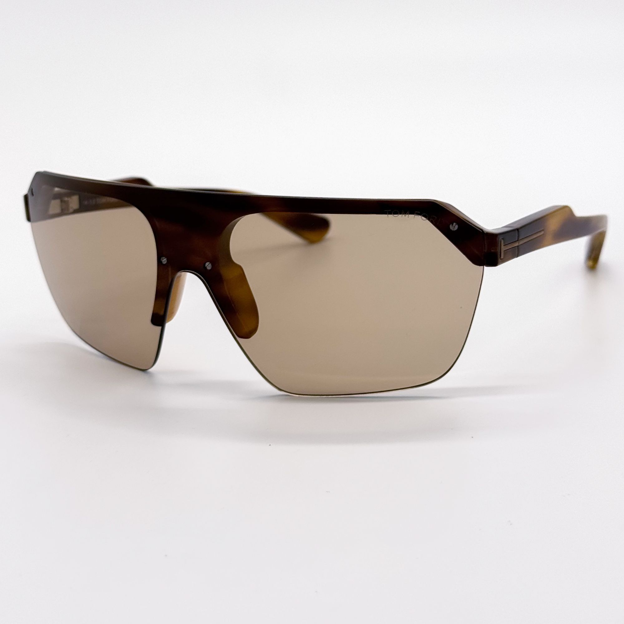 Tom Ford NEW TOM FORD RAZOR SUNGLASSES TF797 55E SHIELD HAVANA FT0797 Size ONE SIZE - 3 Thumbnail