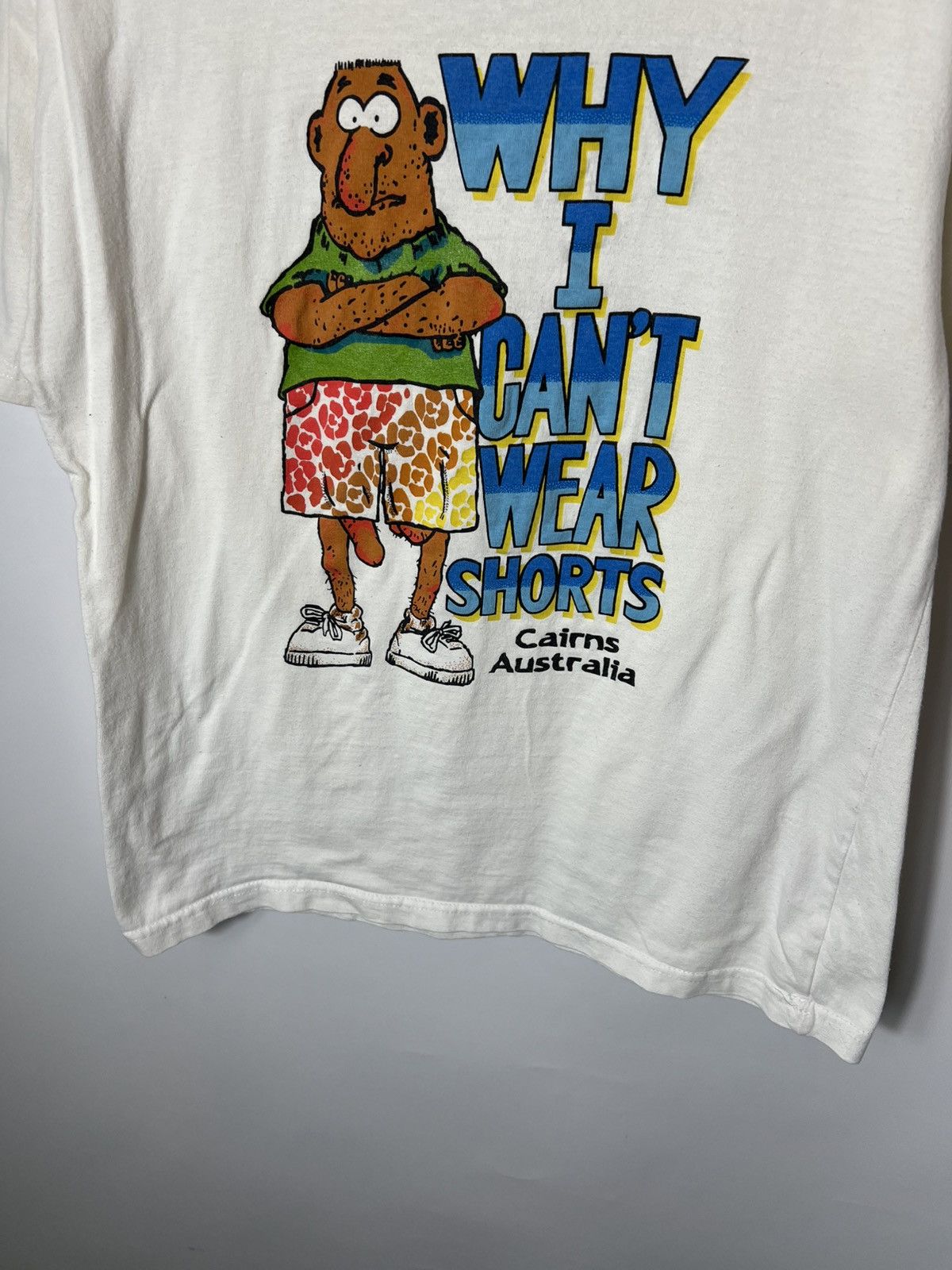 Vintage Vintage streetwear Humor Why I can’t Wear Shorts Funny Tee Size US S / EU 44-46 / 1 - 6 Thumbnail