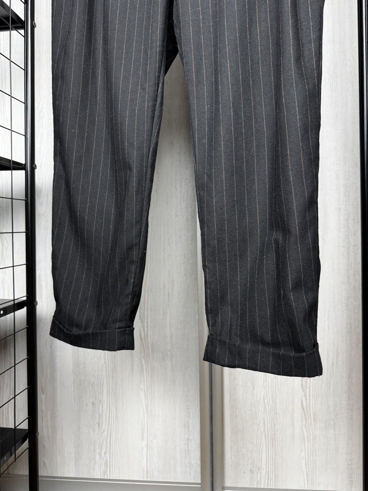 Allsaints Allsaints Blues Trouser pinstripe black brown wool blend Size US 38 / EU 54 - 5 Thumbnail