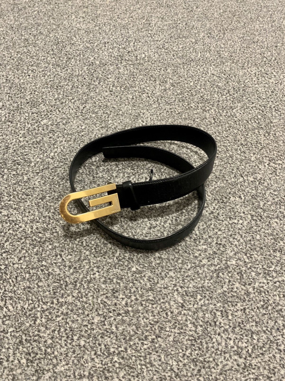 Gucci Vintage Gucci Big “G” Leather Belt Size ONE SIZE - 1 Thumbnail