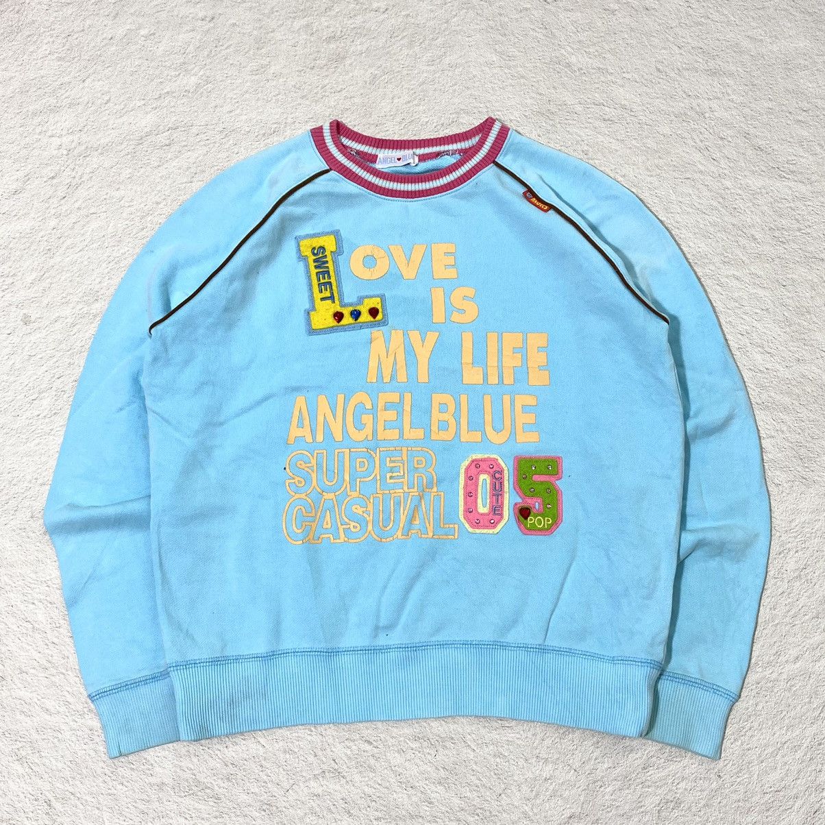 Angel Blue 🔥SALE🔥 Vintage 2000s Angel Blue Sweatshirt Size L / US 10 / IT 46 - 1 Thumbnail