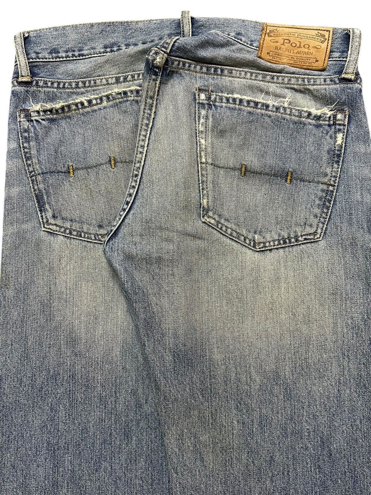Polo Ralph Lauren Vintage Polo Ralph Lauren Blue Mud Wash Faded Distress Jeans Size US 30 / EU 46 - 6 Thumbnail