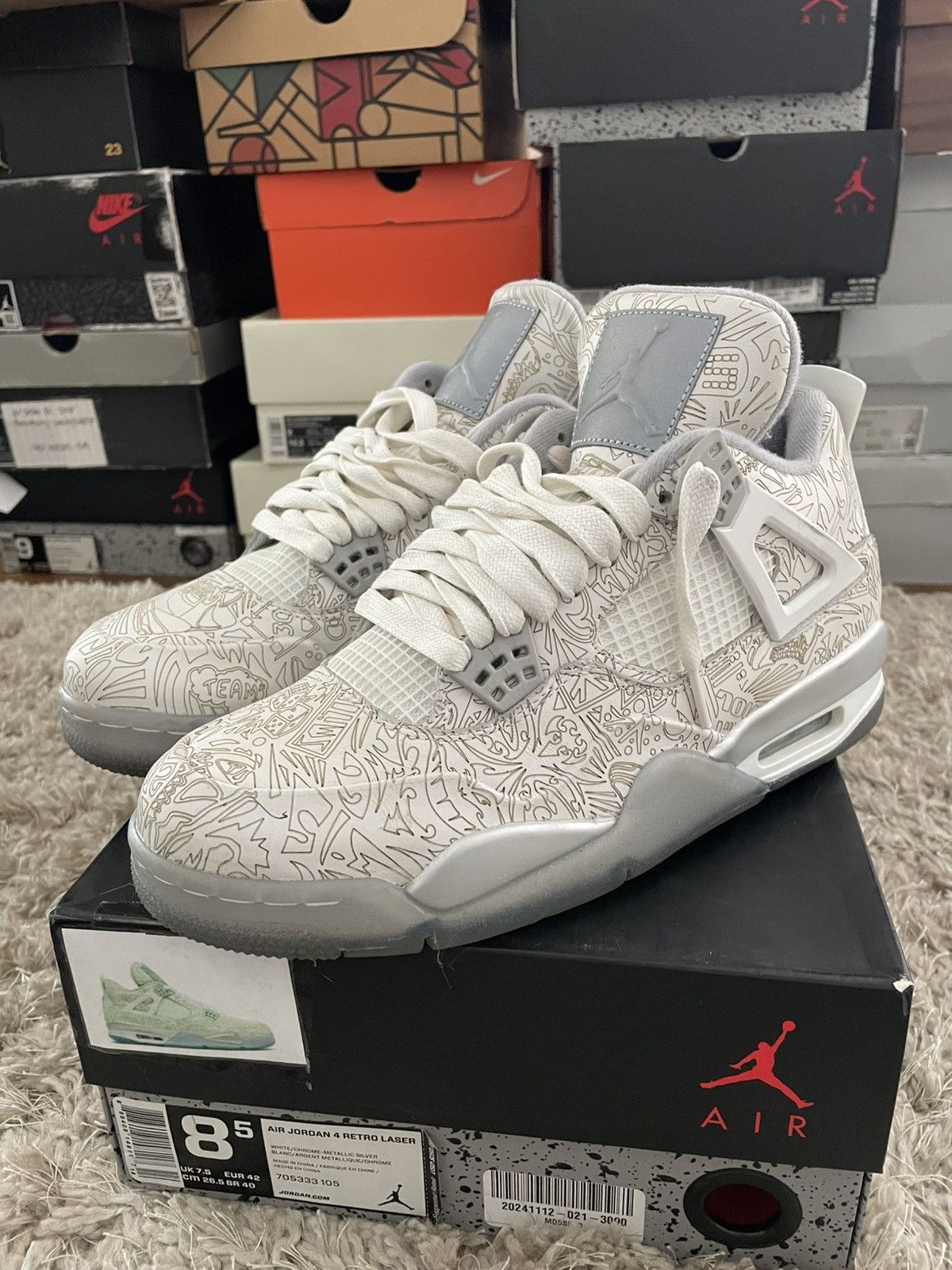 Jordan Brand Jordan 4 Laser Size US 8.5 / EU 41-42 - 1 Thumbnail