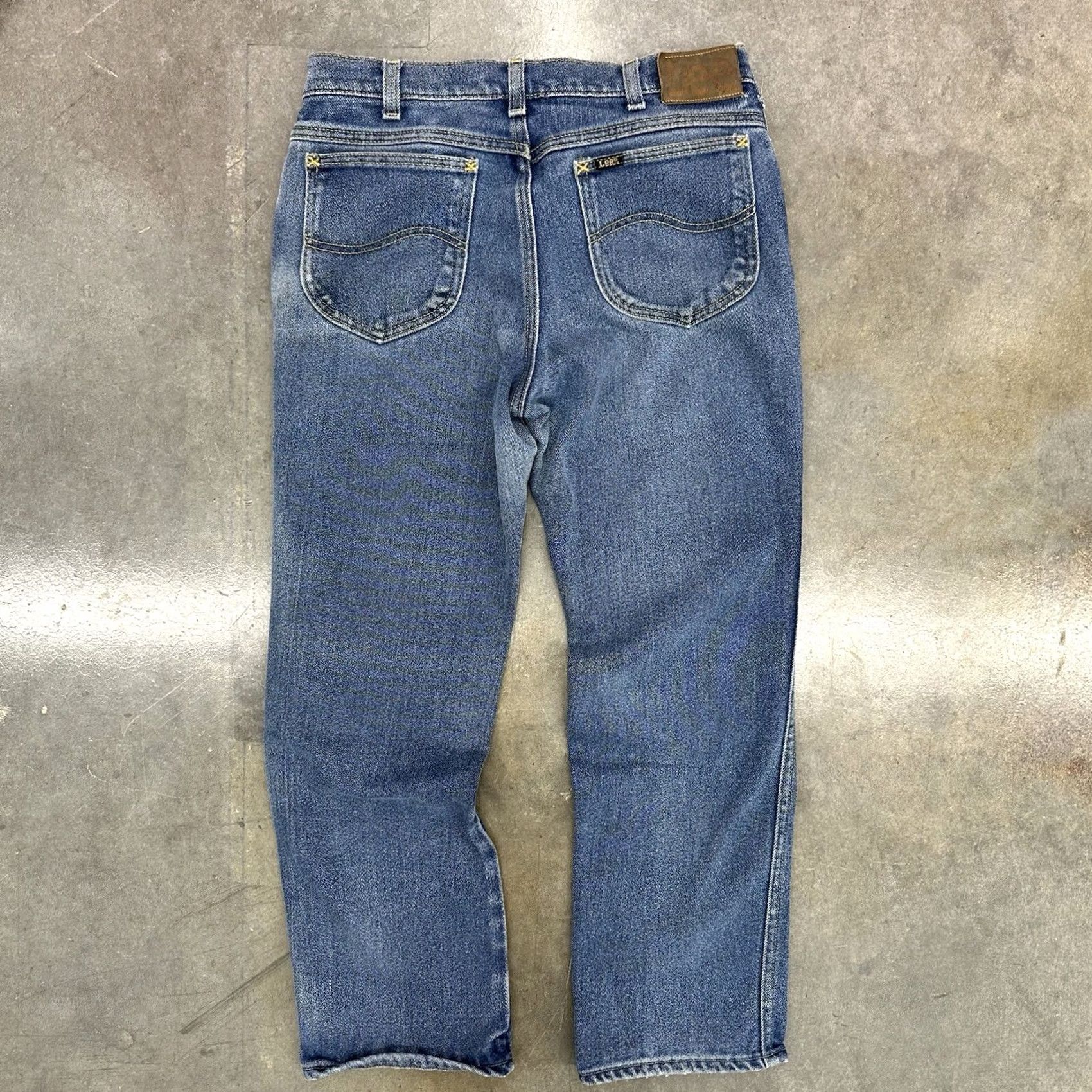 Lee VINTAGE Lee Riders Denim Jeans 30 X 28 Men’s 70s 80s USA Denim Jeans Regular Mens Blue 28in Inseam Authentic Lee Riders Straight Jeans Size US 30 / EU 46 - 5 Thumbnail