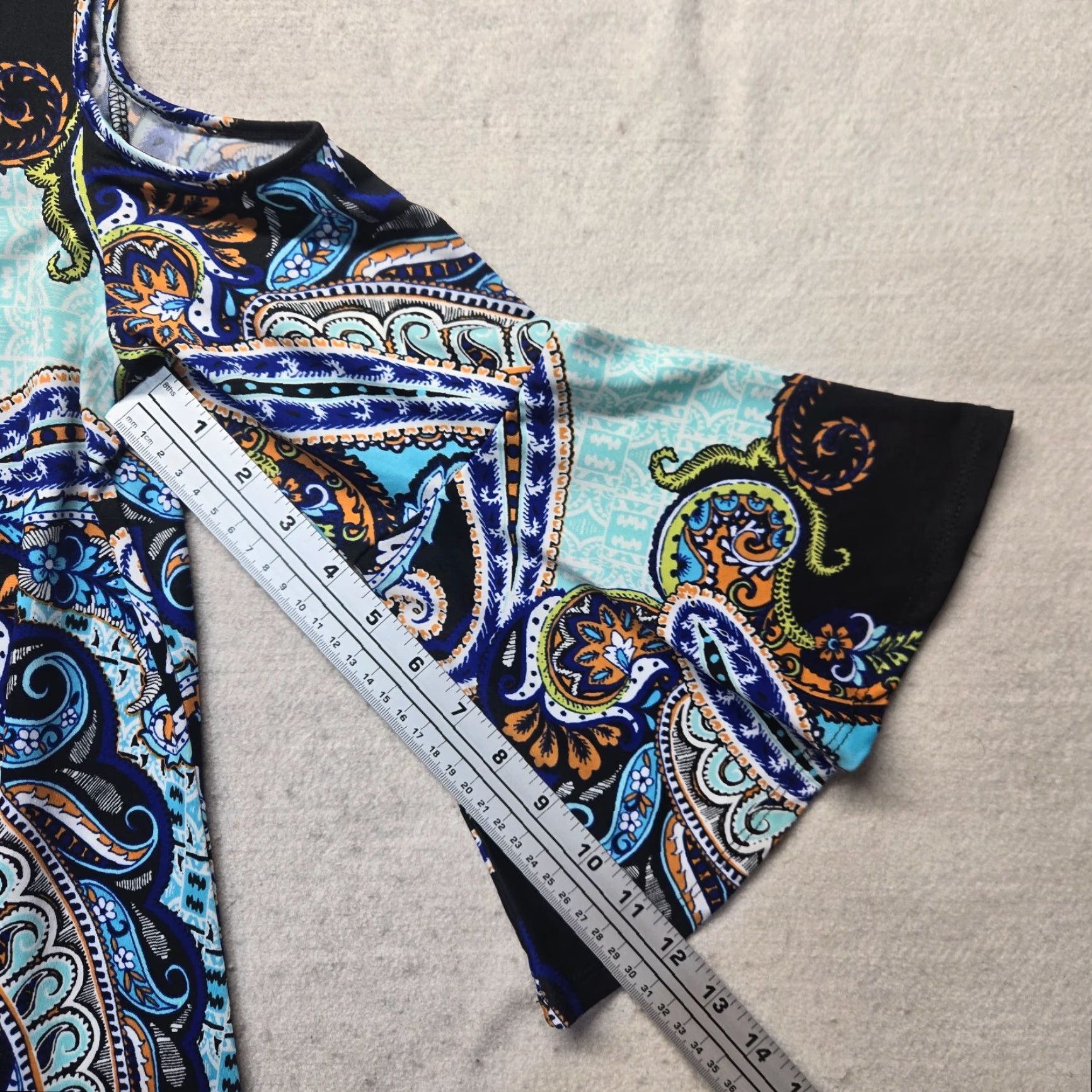 Melissa Melissa Paige Shirt Women PM Petite Tunic Colorful Paisley Long Sleeve Round Neck Size M / US 6-8 / IT 42-44 - 5 Thumbnail