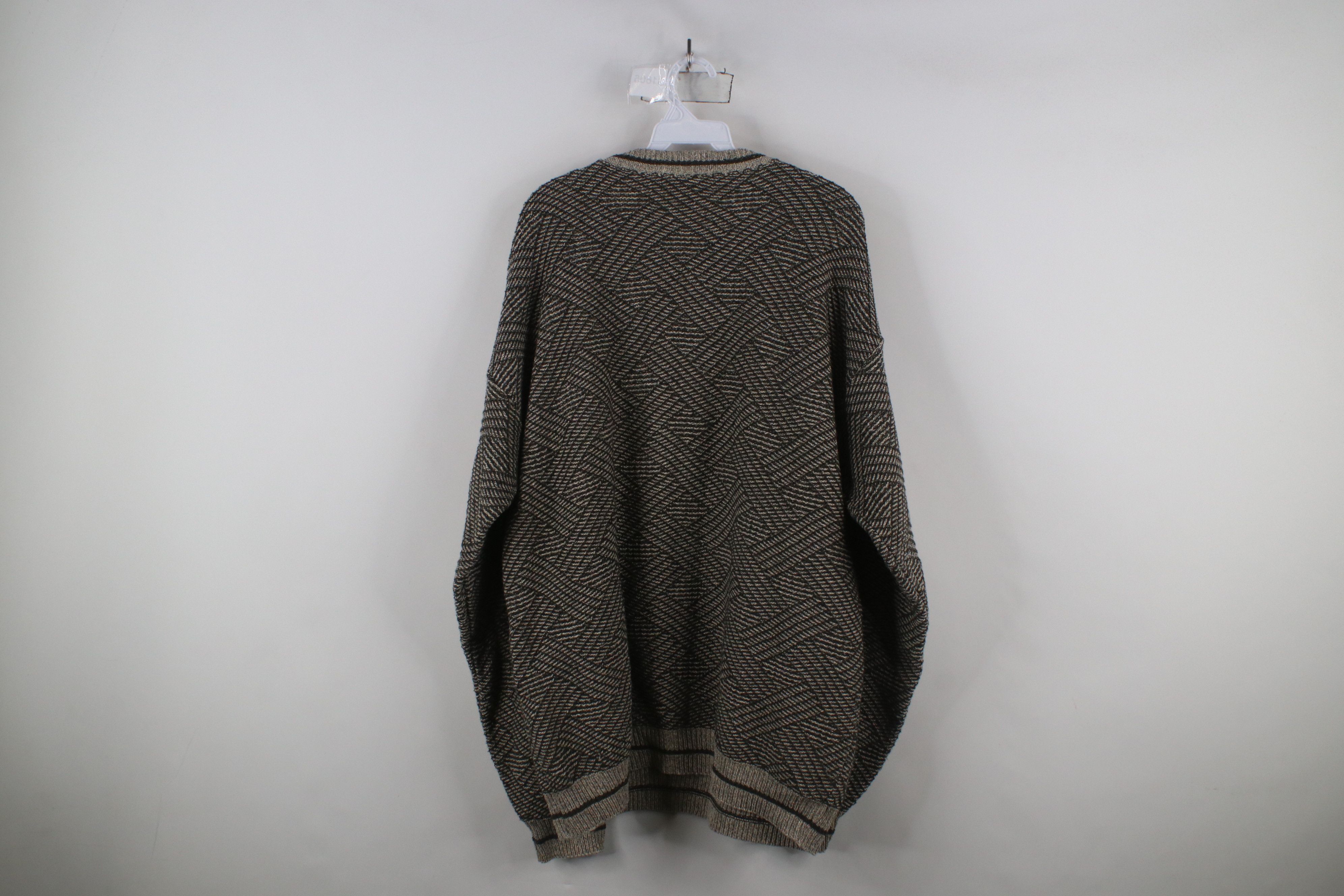 Vintage Vintage 90s Streetwear Cross Hatch Knit Dad Sweater USA Size US XL / EU 56 / 4 - 7 Thumbnail