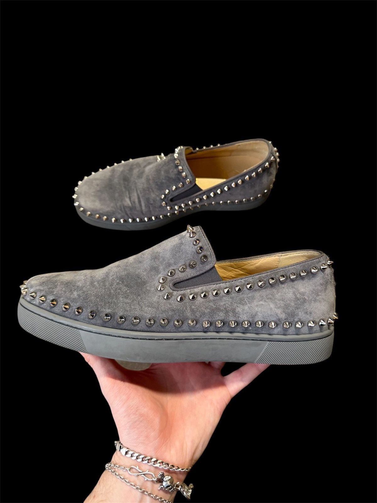 Christian Louboutin Christian Louboutin spike slip on red bottom sneaker size 42 Size US 9 / EU 42 - 7 Thumbnail