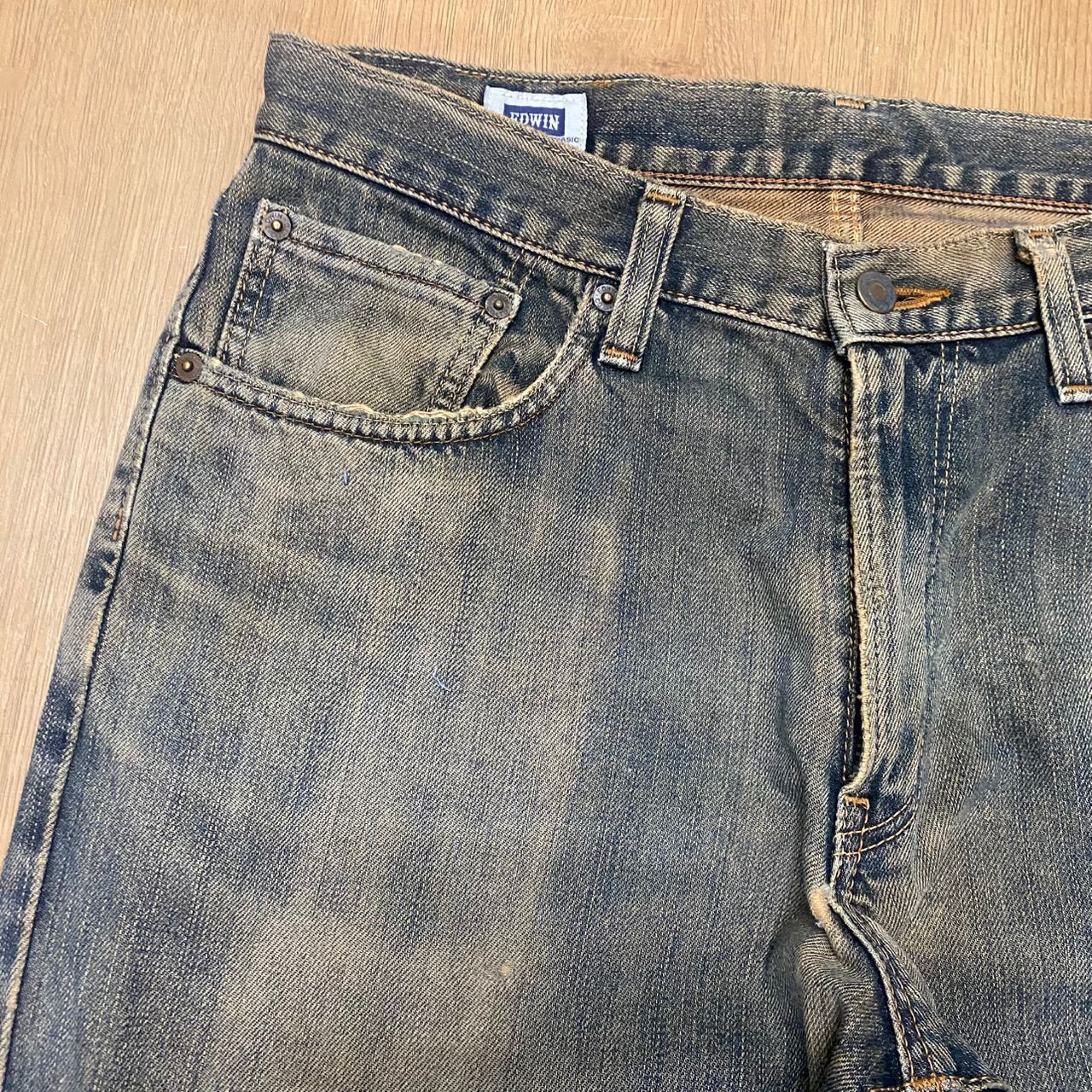 Edwin Vintage Edwin 404 Distressed Denim Size US 33 - 9 Thumbnail