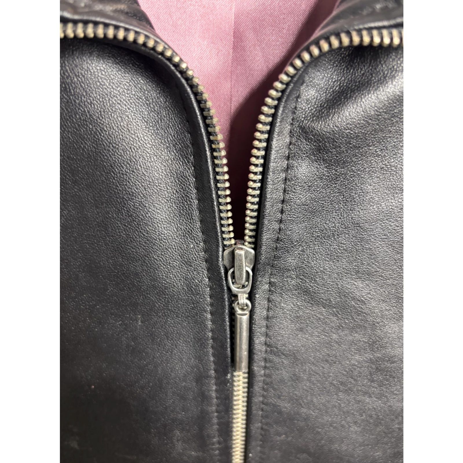 Vintage VINTAGE? No. Wilsons Leather Jacket Womens XL Black Maxima Full Zip Pockets Moto Biker Style Size XL / US 12-14 / IT 48-50 - 3 Thumbnail