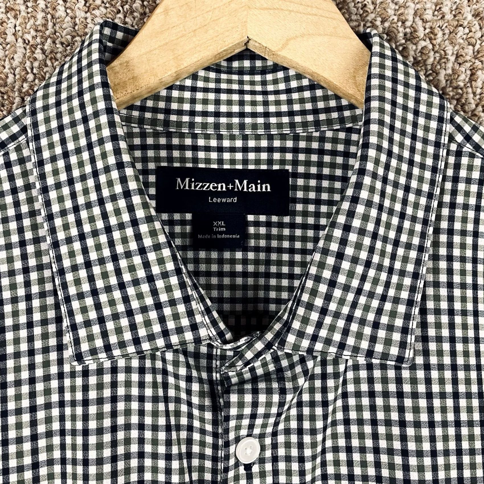 Mizzen+Main Mizzen+Main Leeward Shirt Men’s 2XL Trim Fit Check Long Sleeve Button Up F117 Size US XXL / EU 58 / 5 - 2 Thumbnail