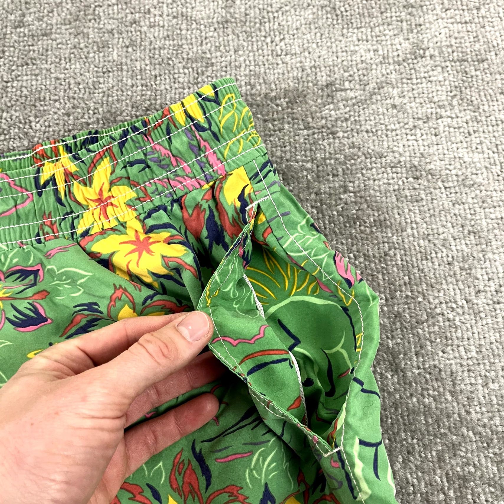 Polo Ralph Lauren Polo Ralph Lauren Swim Trunks Mens XL x 4.5" Green Floral Animals Lined Preppy Size US XL / EU 56 / 4 - 7 Thumbnail