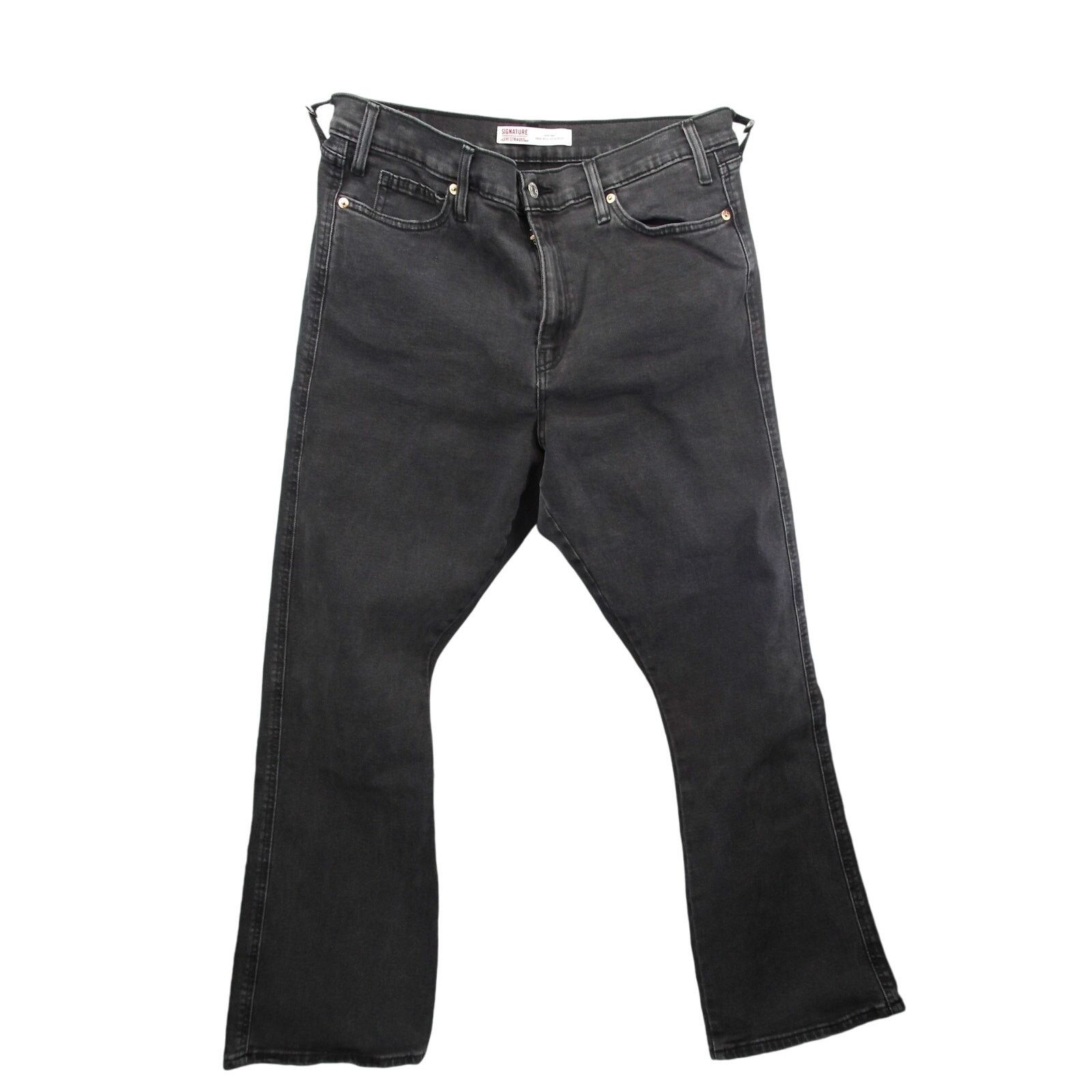 Levi's Signature Levi's Size 12 High Rise Kick Boot Black Denim Size 34" / US 12 / IT 48 - 1 Thumbnail