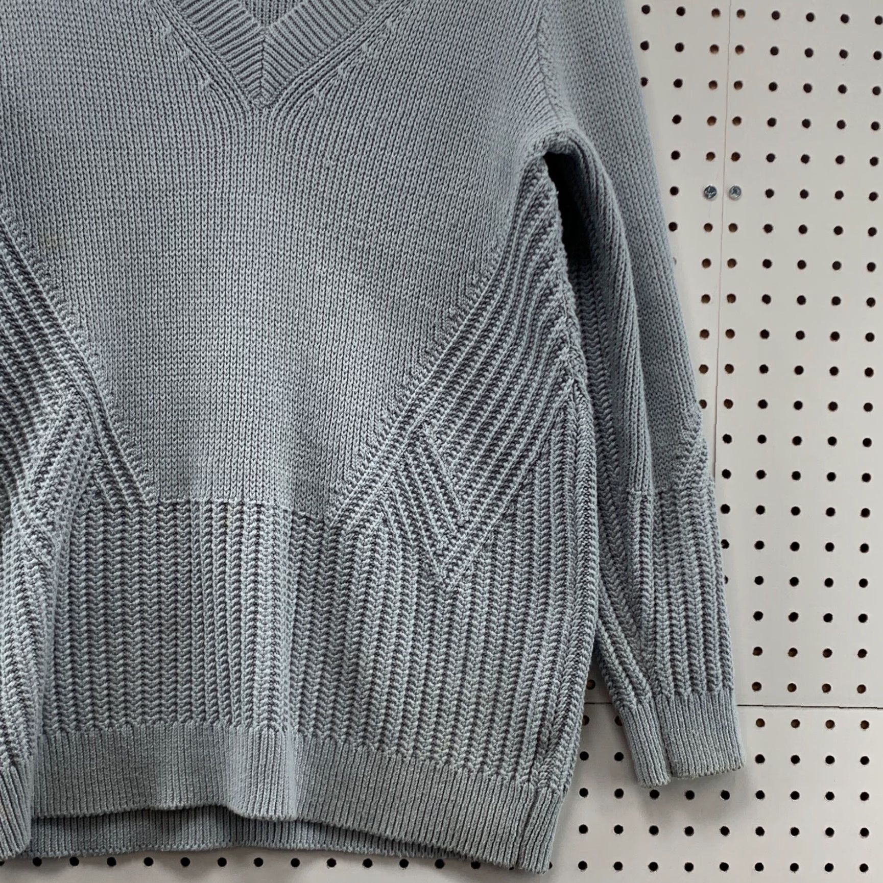 Athleta Athleta Women's Gray Ribbed Knit V-Neck Pullover Sweater Small Size S / US 4 / IT 40 - 4 Thumbnail