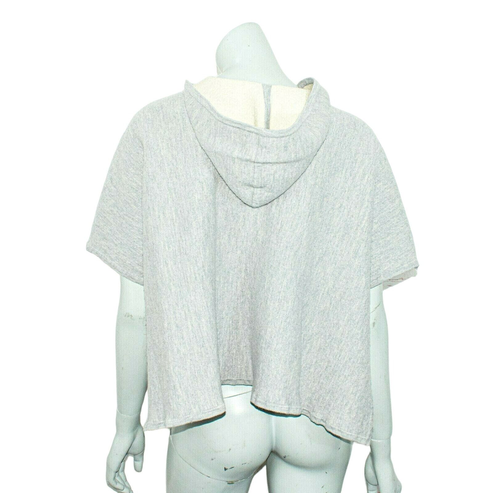 Vince VINCE Women's Crop Poncho Cape Hooded Sweater Gray Size XS / US 0-2 / IT 36-38 - 5 Thumbnail