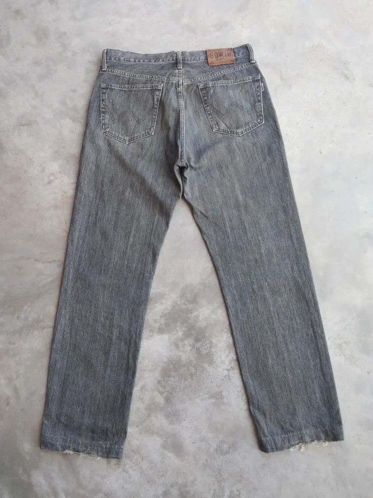 Japanese Brand Vintage Edwin Distressed Jeans 34x30 Size US 34 / EU 50 - 2 Thumbnail